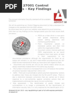 ISO27001 2013 Control Changes - Key Findings