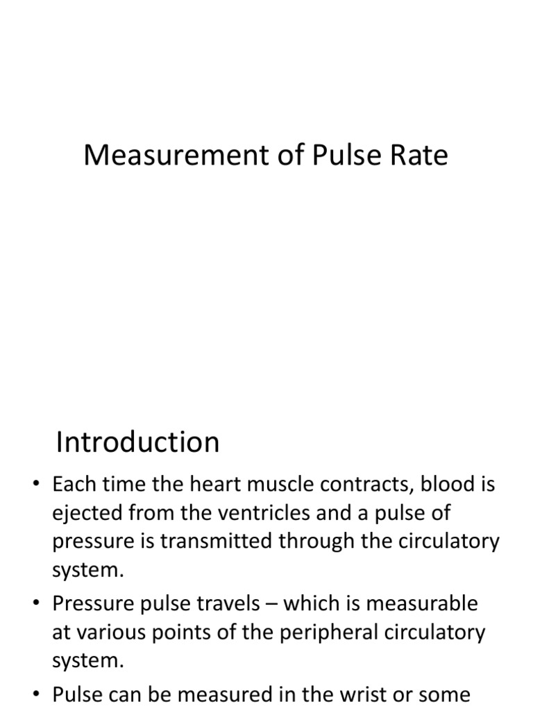 Measurement of Pulse Rate.ppt