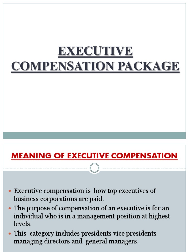 Executive Compensation Overview | PDF | Business