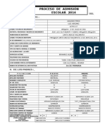 Ficha de Inscripción 2014