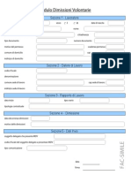 Dimissioni Volontarie Modulo