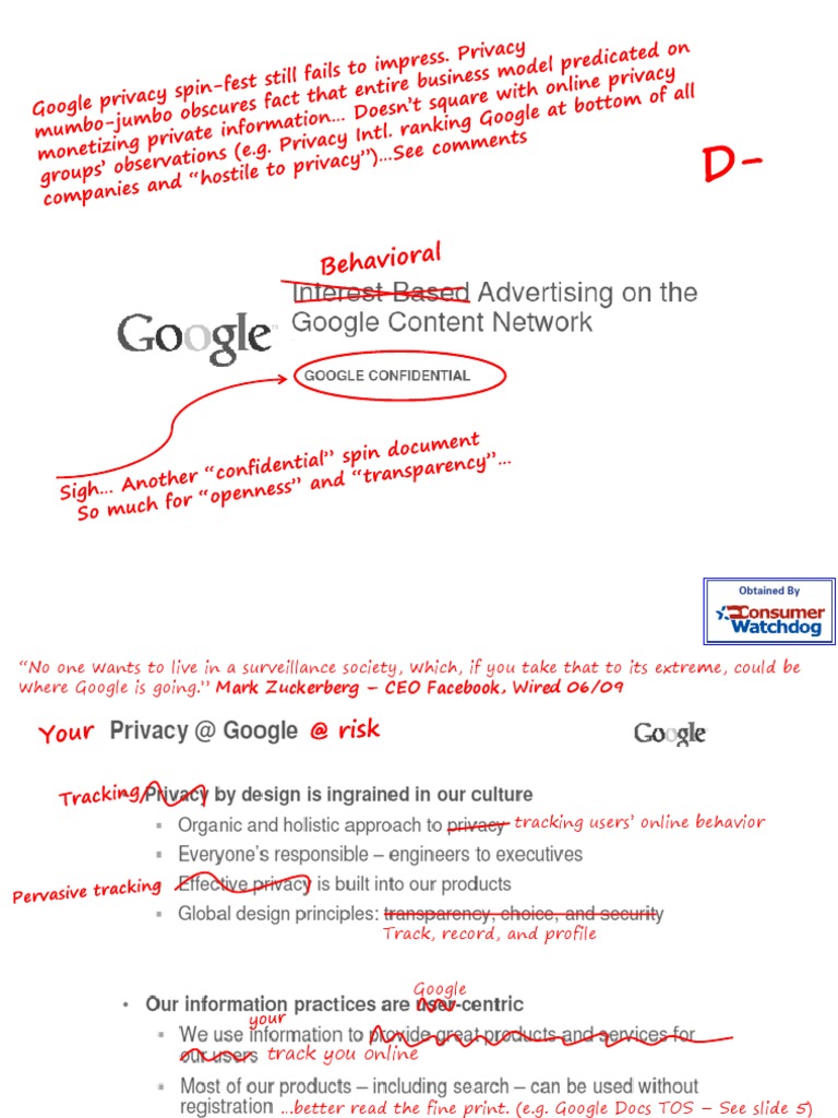 Google Internal Document July 09 Annotated Google Internal Document July 09 Annotated