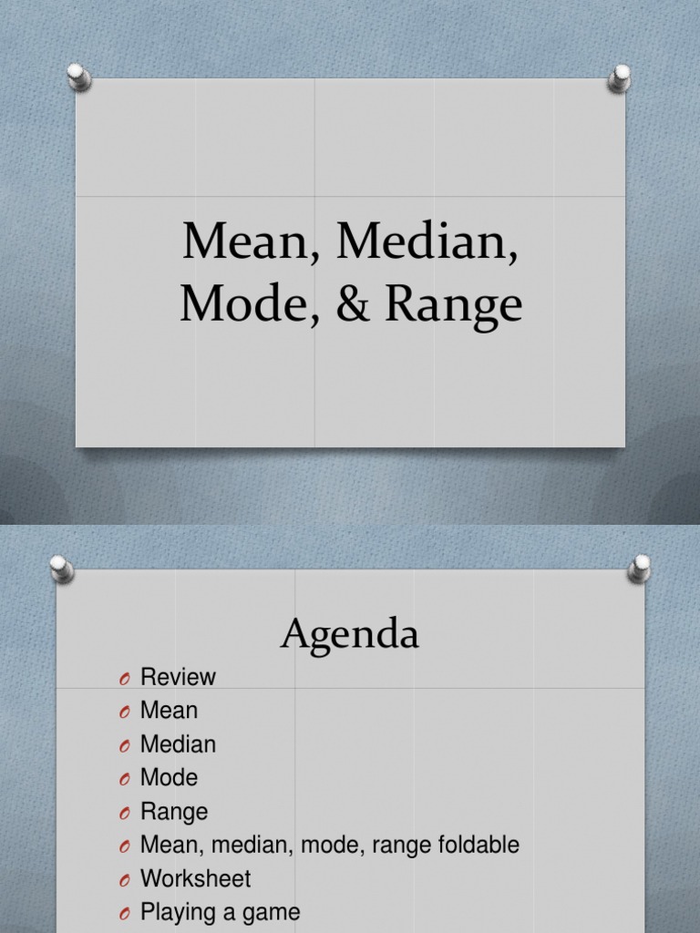Mean Median Mode Range Data Set Mode Statistics 