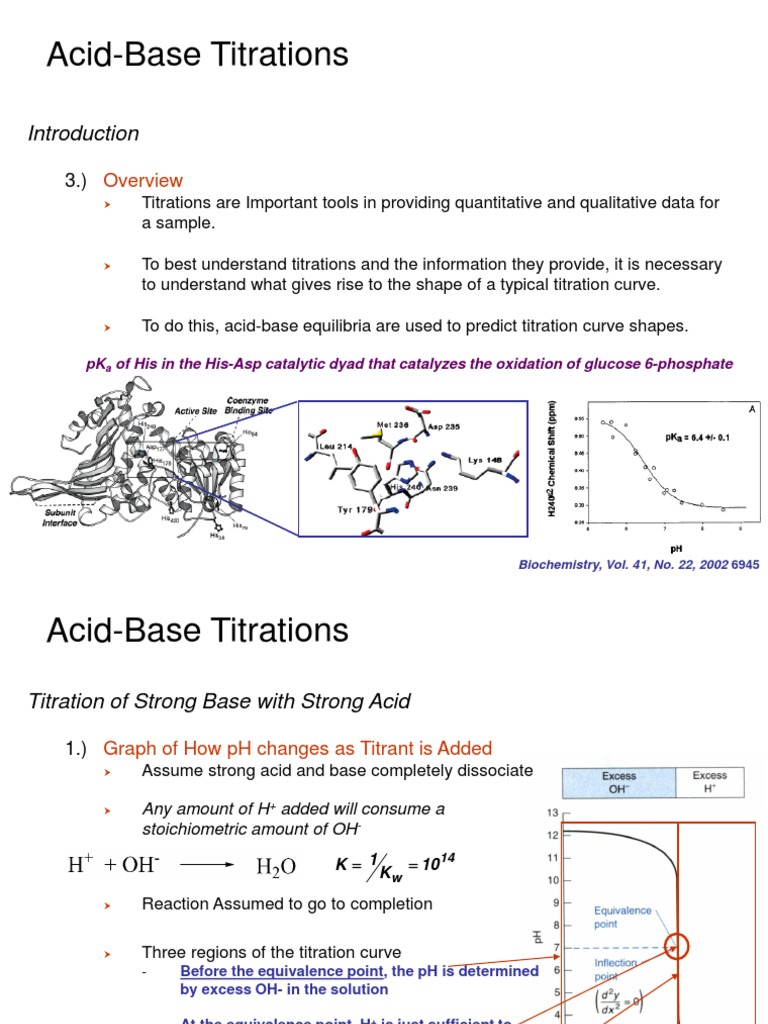 Acid Base Titrations Titration Acid