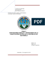 Analisis de Los Articulos Transitorios de La Constitucion de La Republica de Guatemala