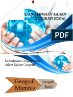 Ruang Lingkup Kajian Geografi Sosial