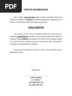 Carta de Buena Conducta Angel