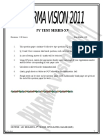 Py Test Series-Xv: Centre - Lic Building, 3 Floor, Civil Lines, Sagar (M.P.)