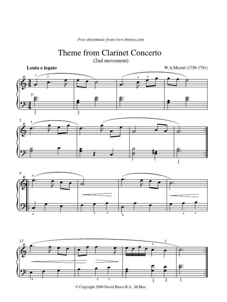 Mozart Concerto PDF Classical Music Compositions For