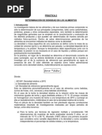 Determinación de Densidad de Alimentos Líquidos