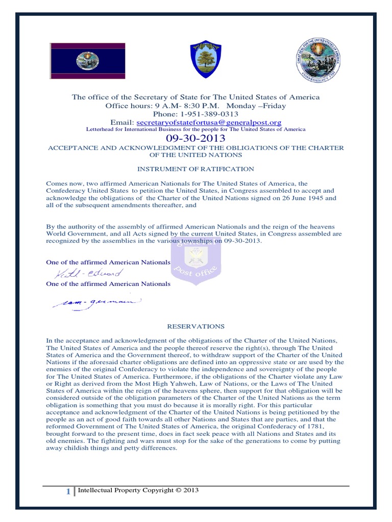 Instrument of ratification of the charter of the united nations pdf