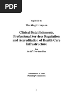 Download Report on the Working Group on Clinical Establishments and accreditation of Healthcare Infrastructure by Apollo Institute of Hospital Administration SN17225208 doc pdf