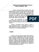 Treinamento para Professores Da Escola Bíblica Dominical