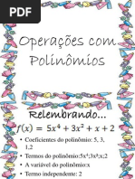 Operações com Polinômios