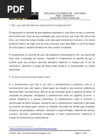 Trabalho de Teologia Sistematica - Sobre Deus