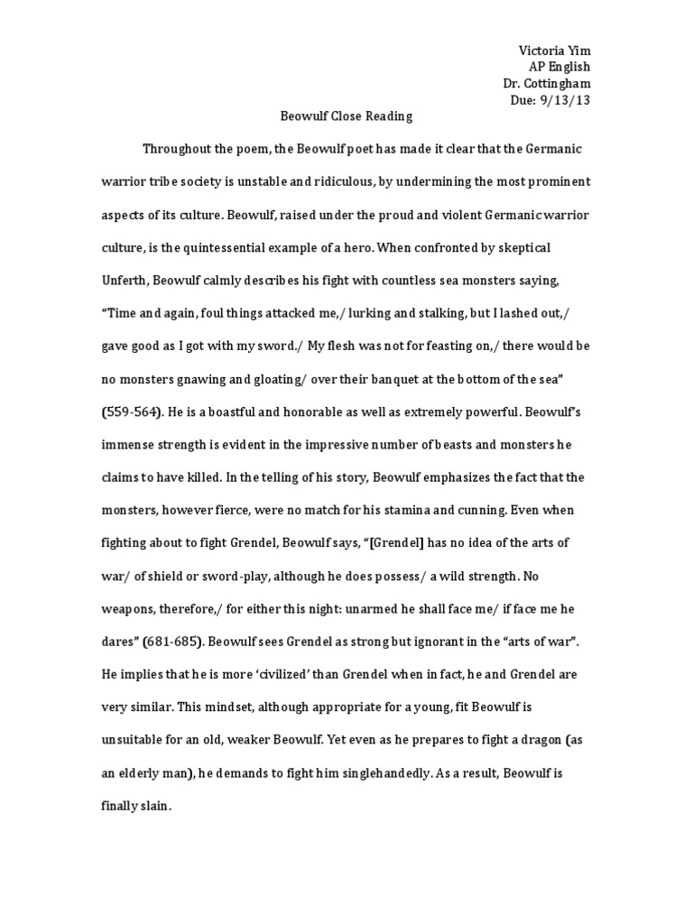 What troubles grendel? image