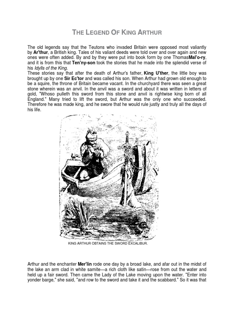 The Legend of King Arthur (DWI MARDON A.) | PDF