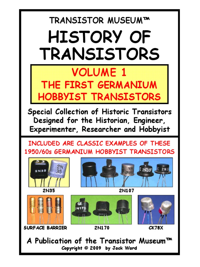 History of Transistors Volume 1 PDF Transistor Bipolar Junction