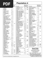 Download Sony Playstation 4 - Game Dude Price List by Game Dude SN172323991 doc pdf