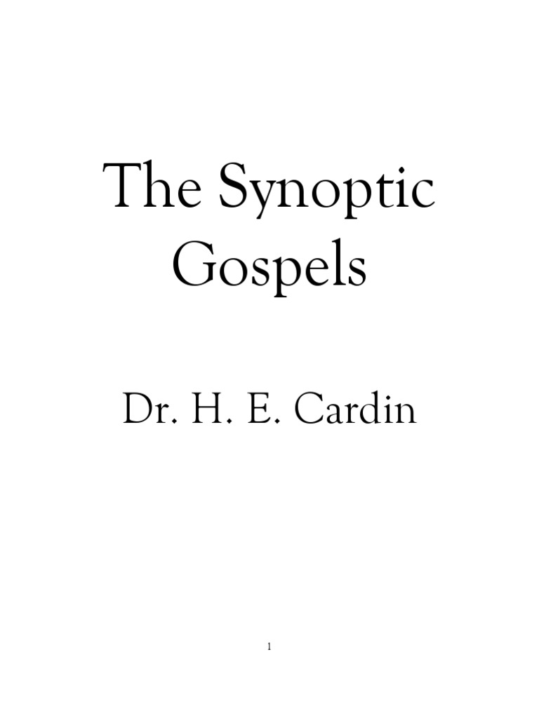 synoptic gospels essay