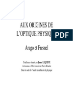 Aux Origines de l Optique Physique