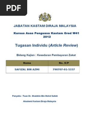 Ulasan Karya Kajian Ppip Pdf