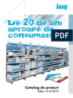 Catalog de Preturi Knauf 15 Iulie 2013 PDF