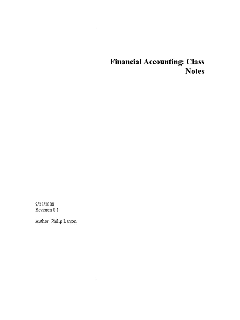5 Financial AccountingNotes PDF Cash Flow Statement Debits And
