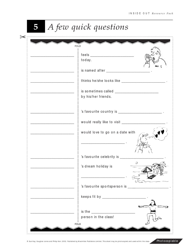 05 S A Few Quick Questions | PDF | Self-Improvement