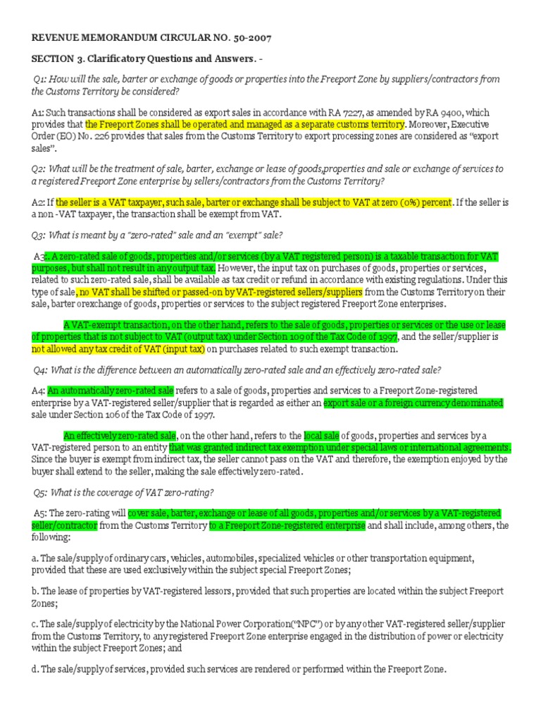 Tax Zerorated.exempt VAT Value Added Tax Sales