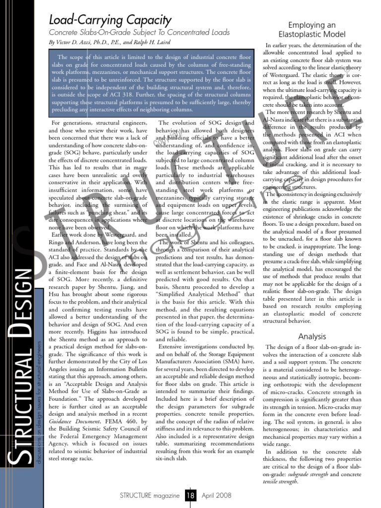 Load-Carrying Capacity of S-O-G, Shentu Method | PDF | Technology ...