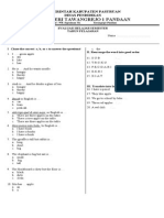 Soal Bahasa Inggris Kelas 2 SD