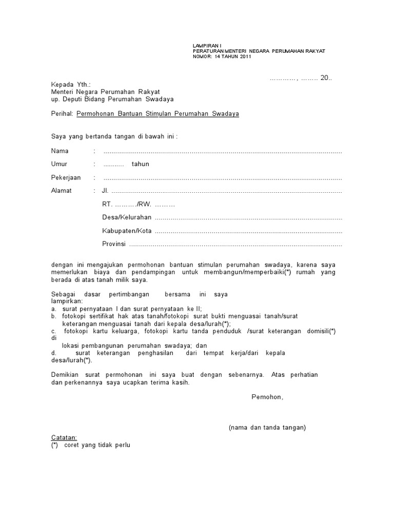 Lampiran Surat Permohonan Kosong