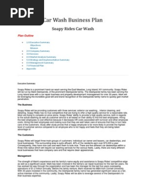 Car Wash Business Plan
