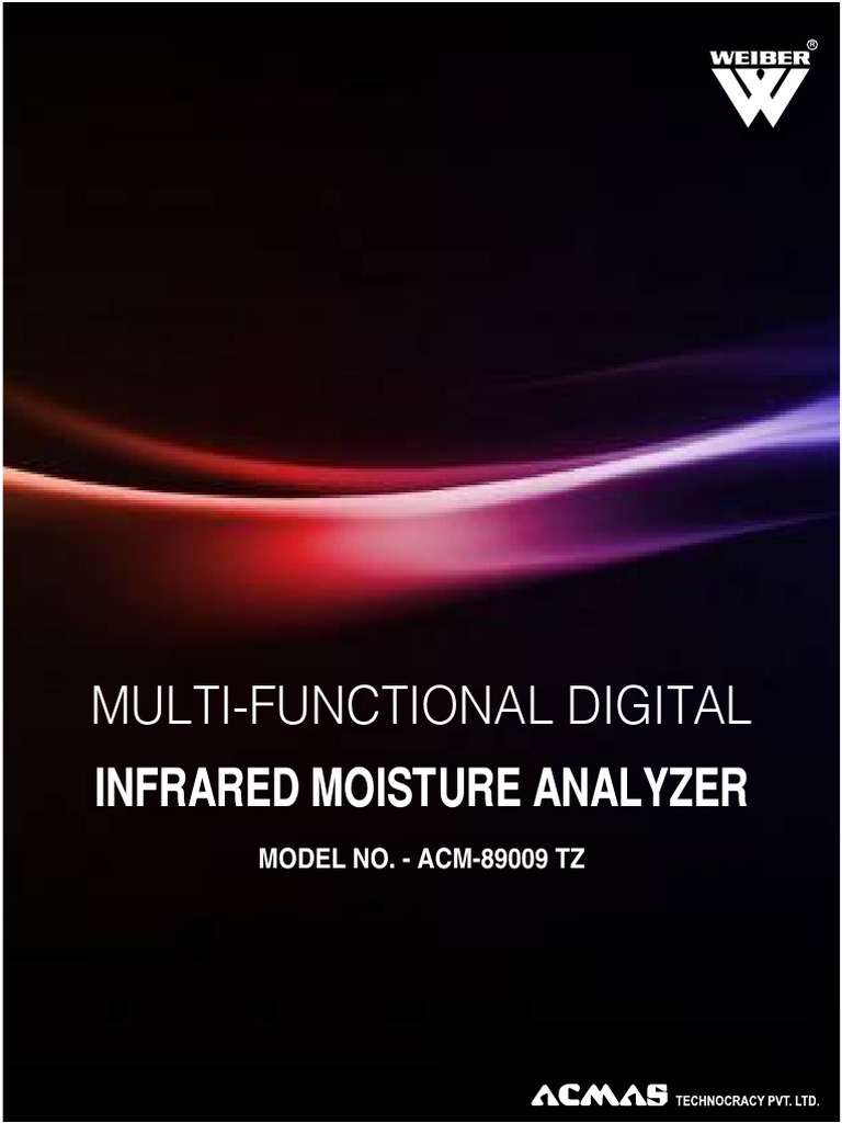 Automatic Infrared Moisture Analyzer Meter PDF Infrared Accuracy