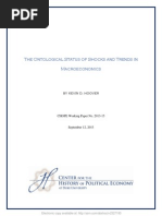 Hoover the Ontological Status of Shocks and Trends in Macroeconomics