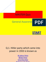 Master Quiz: General Awareness