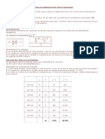 Medidas de Dispersion para Datos Agrupados y Taller