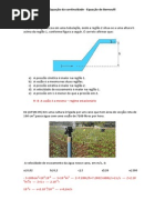 Equação da continuidade exercícios