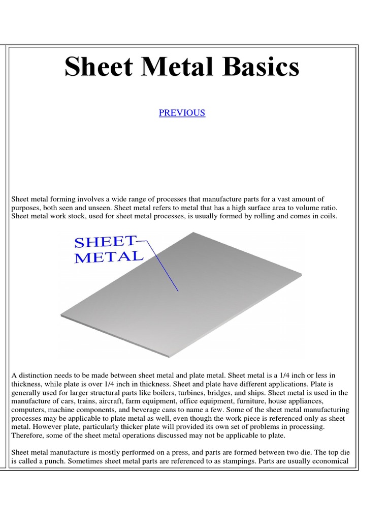 Sheet Metal Basics | Sheet Metal | Deformation (Engineering)