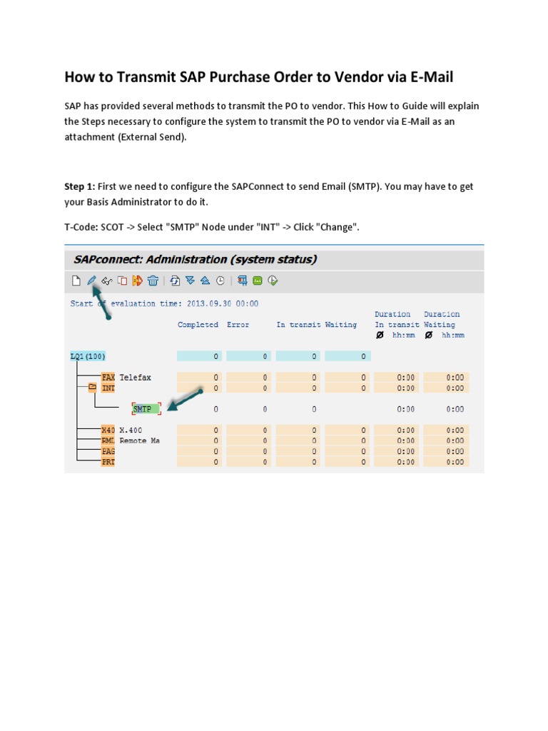 Send SAP Purchase Order via Email | PDF | Computer Networking | Computing