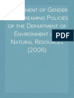 Assessment of Gender Mainstreaming Policies of The Department of Environment and Natural Resources (2006)