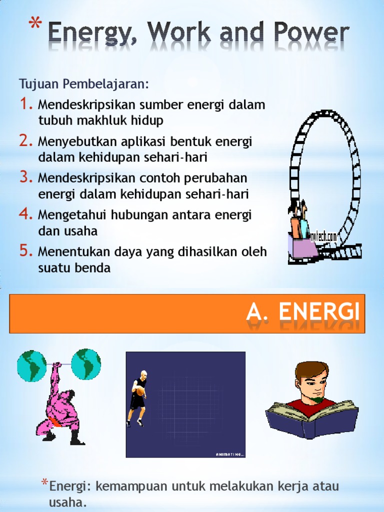 Energi Usaha Dan Daya Kelas Viii Smp Labschool Cibubur Pdf