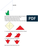 Diagram Model Origami Bunga Tulip