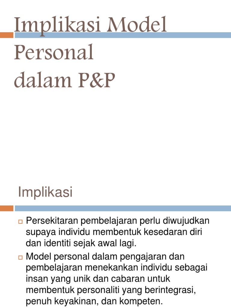 Implikasi Model Personal Dlm Pnp Baru Pdf
