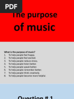 The Purpose of Music