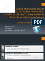 Utilisation de Comsol Multiphysics