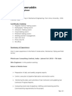 Mechanical Engineer CV