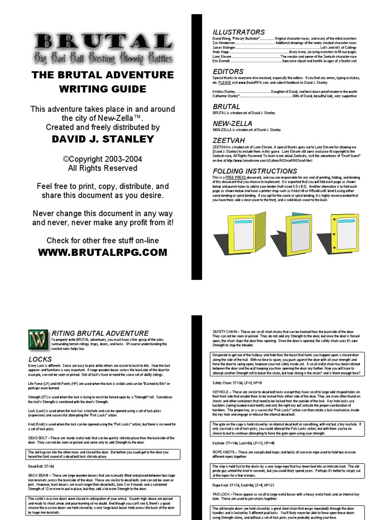 Adventure Writing Guide | PDF