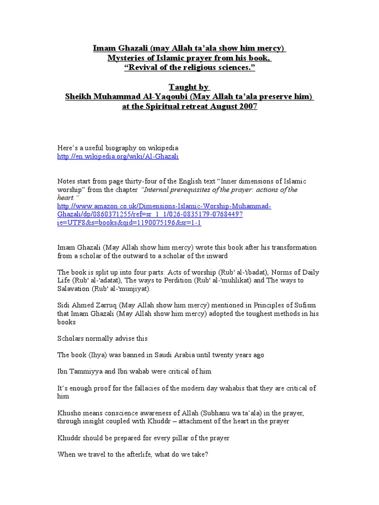Imam Ghazali Biography
